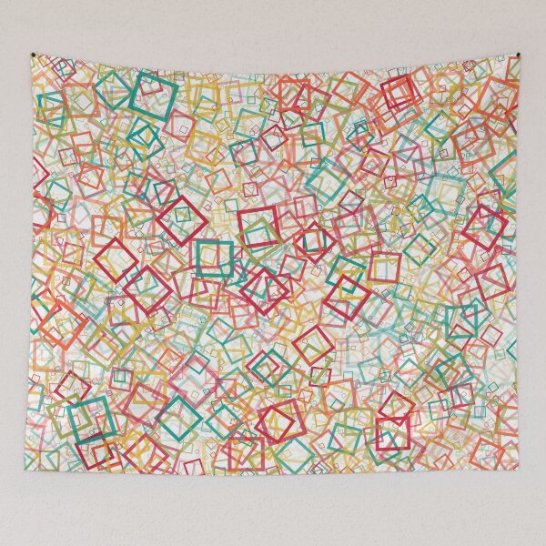Item preview, Abstract Generative Art color distributed donut squares polygons background illustration designed and sold by IuriiVlasenko.