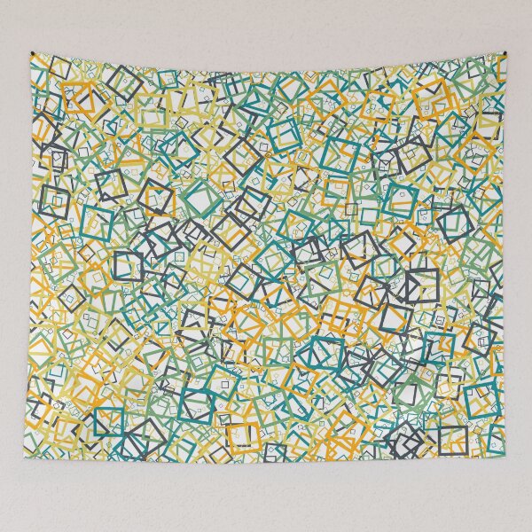 Item preview, Abstract Generative Art color distributed donut squares polygons background illustration designed and sold by IuriiVlasenko.
