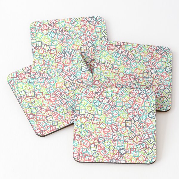 Item preview, Abstract Generative Art color distributed donut squares polygons background illustration designed and sold by IuriiVlasenko.