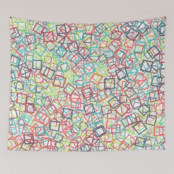 Item preview, Abstract Generative Art color distributed donut squares polygons background illustration designed and sold by IuriiVlasenko.