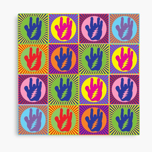Grateful Trippy Jerry Hand Pop Art Canvas Print