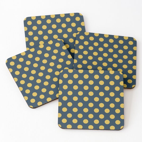 Item preview, Polka Dot Pattern in Light Mustard Yellow and Navy Blue designed and sold by kierkegaard.