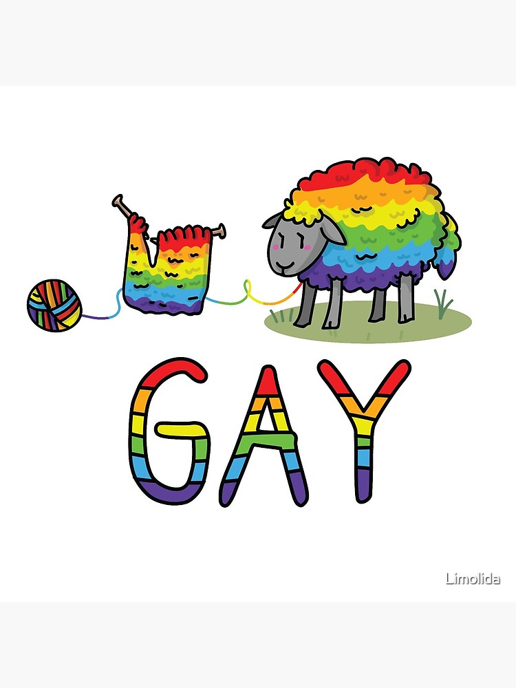 Download "Cute gay rainbow sheep cartoon vector illustration motif ...