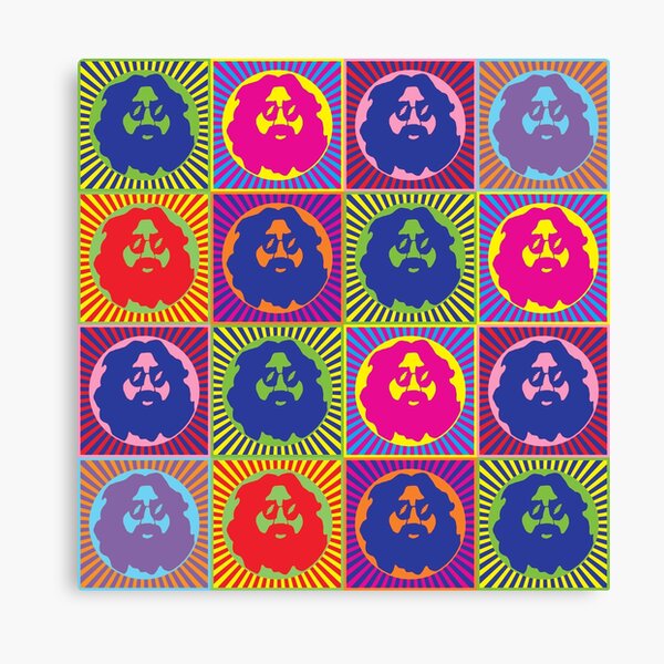 Grateful Jerry Head Trippy Pop Art Canvas Print