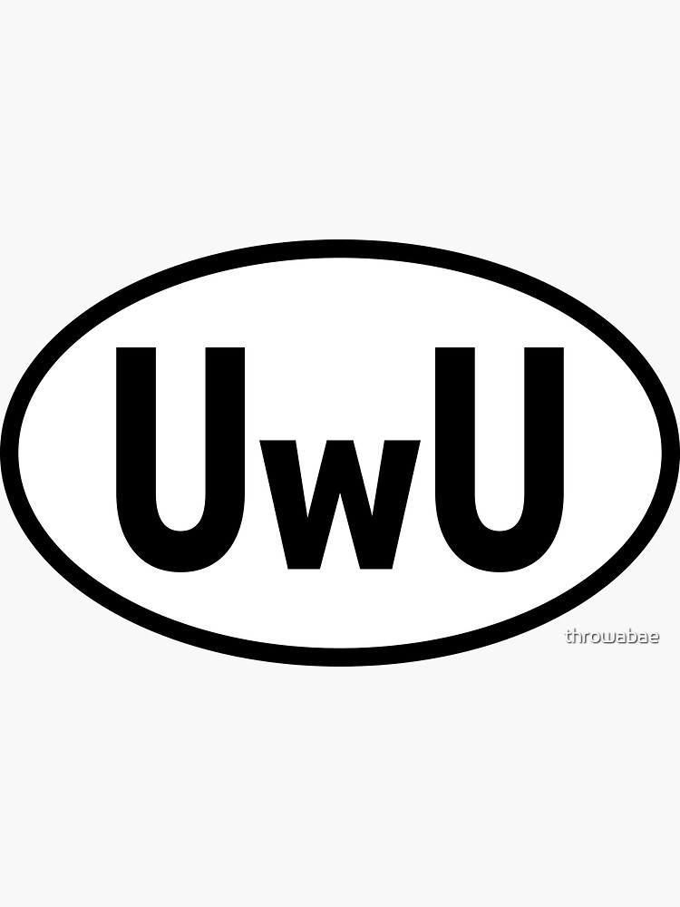 Thumbnail 3 von 3, Sticker, UwU-Landauto-Oval designt und verkauft von throwabae.