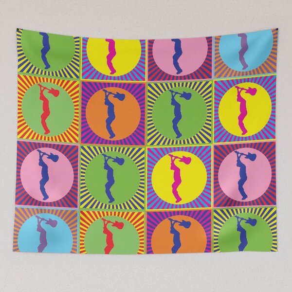Item preview, Guitar Player Smash Trippy Pop Art designed and sold by popartist.