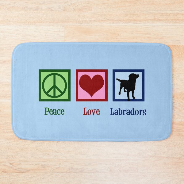 Aperçu de l'œuvre Peace Love Labradors Mignon Labrador Retriever créée et vendue par Epic Love Designs.