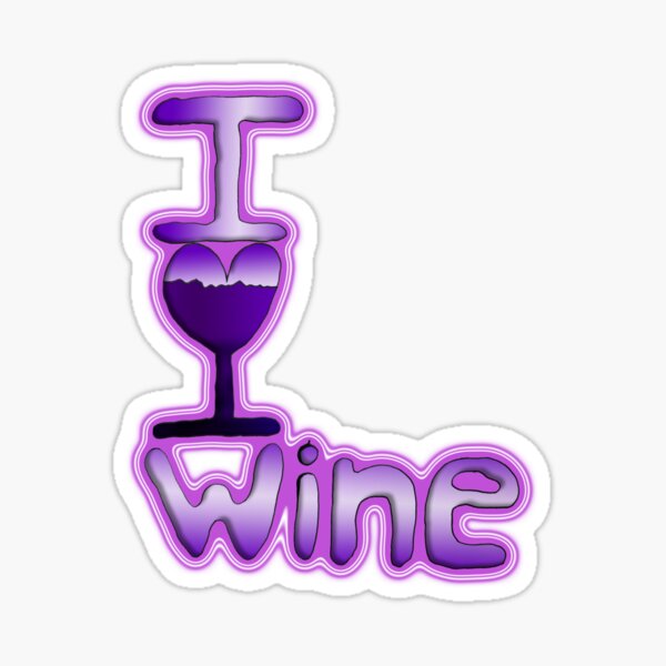 I Love Wine Sticker