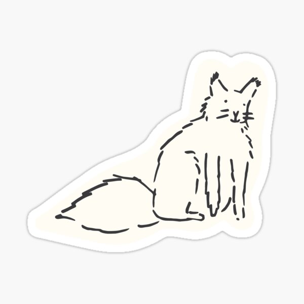 Friendly feline Sticker