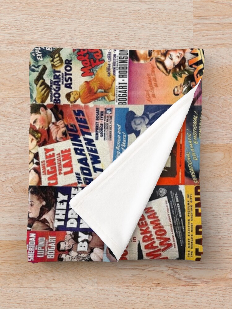 Thumbnail 3 of 6, Throw Blanket, Humphrey Bogart Movie Posters designed and sold by Montage-Madness.