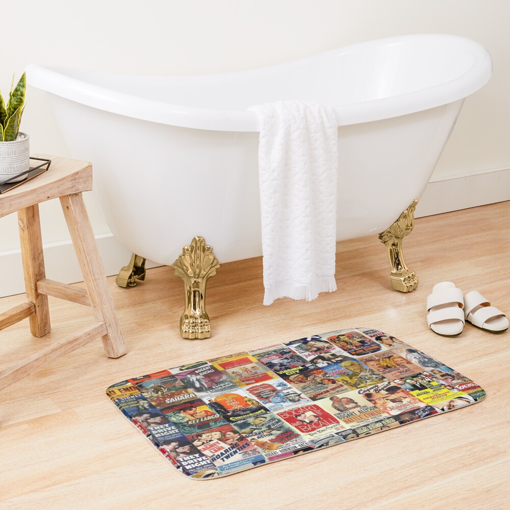 Humphrey Bogart Movie Posters Bath Mat