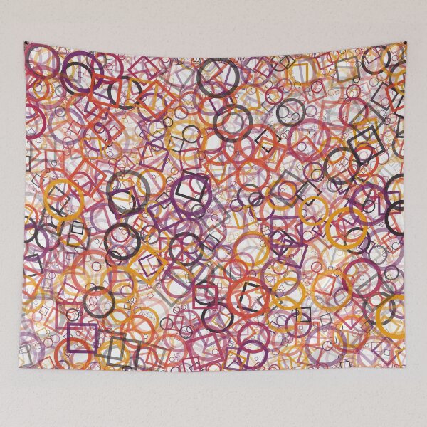 Item preview, Abstract Generative Art color distributed donut figures background illustration designed and sold by IuriiVlasenko.