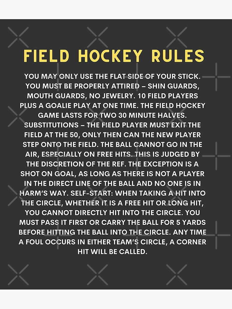  Field Hockey Rules Poster For Sale By Isstgeschichte Redbubble