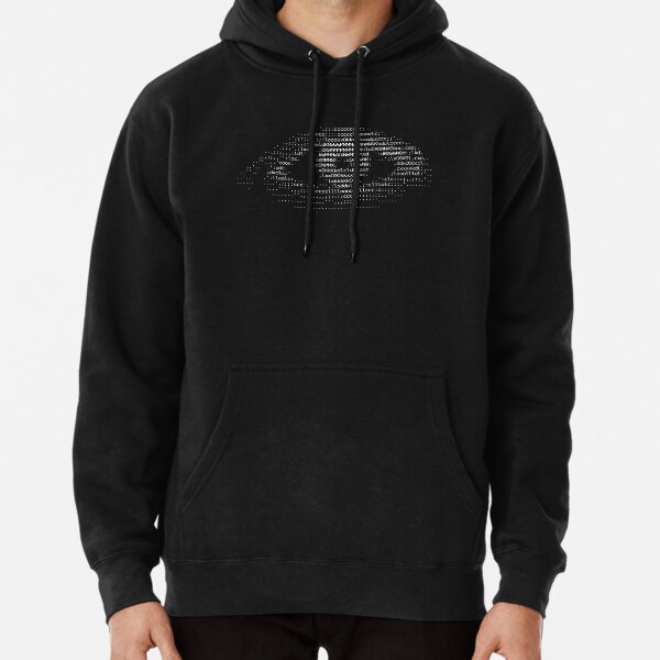 Sony Music M Patch Hoodie with Embroidered Scrolls on Sleeves