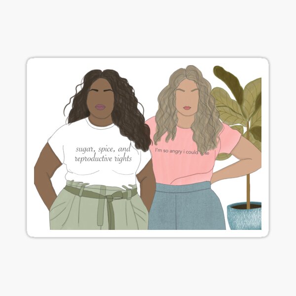 Blessed Be The Brains "Girl Power Duo" Design Sticker