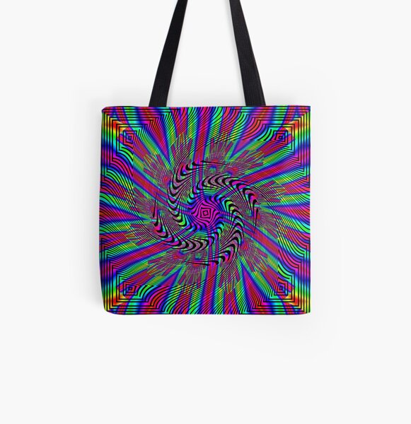 #Pattern, #abstract, #design, #art, twist, decoration, illustration, curvy, creativity, shape, psychedelic All Over Print Tote Bag