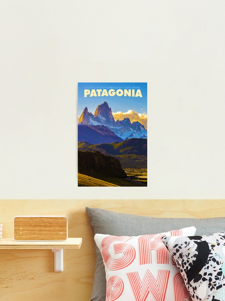 Thumbnail 1 of 3, Photographic Print, Vintage-Style Patagonia Travel Poster designed and sold by travelwitheric.