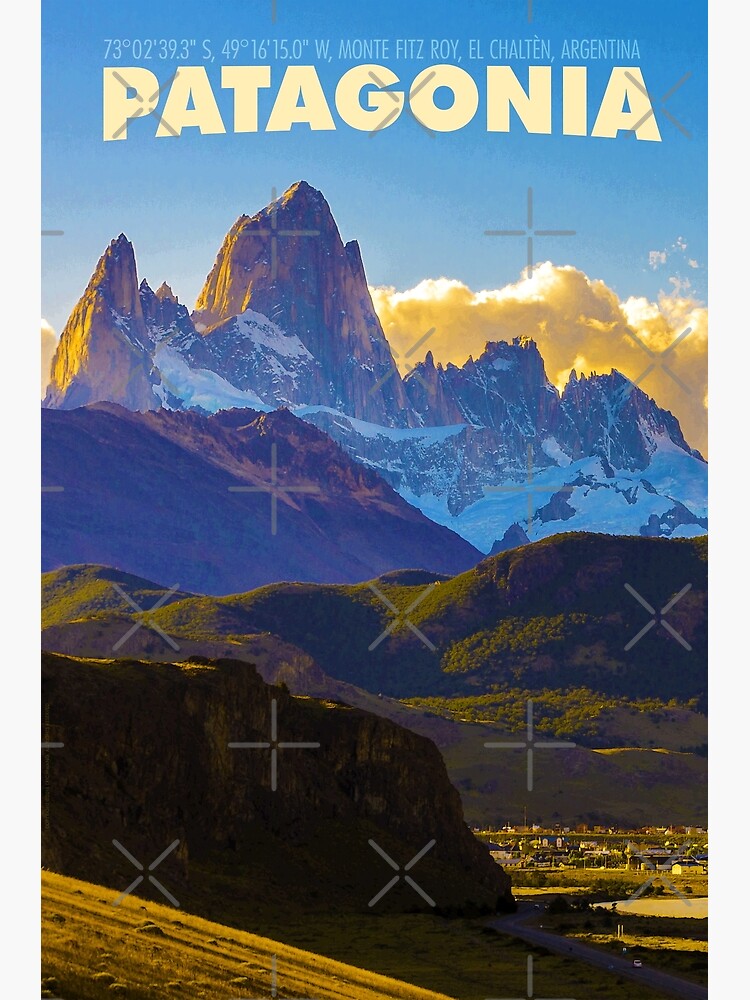 Thumbnail 3 of 3, Photographic Print, Vintage-Style Patagonia Travel Poster designed and sold by travelwitheric.