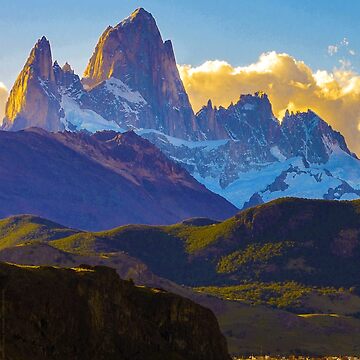 Artwork thumbnail, Vintage-Style Patagonia Travel Poster by travelwitheric