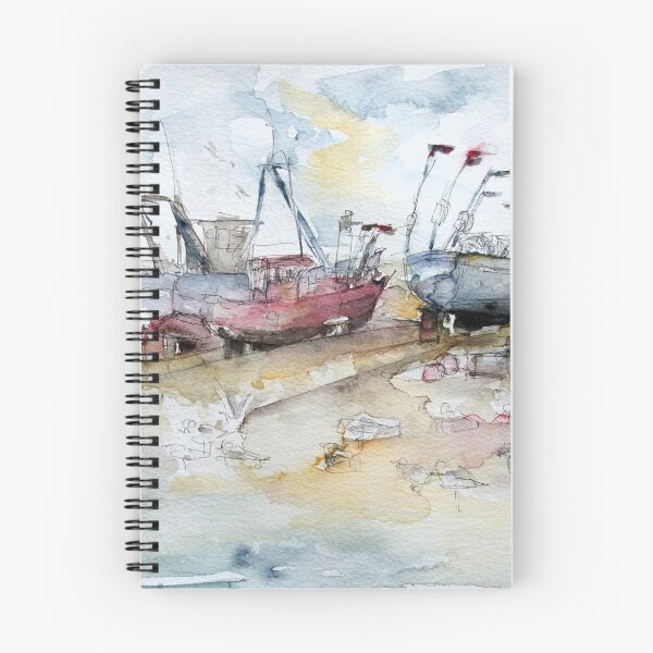 Item preview, Fishing Boats at Hastings' Beach designed and sold by Barbara Pommerenke.