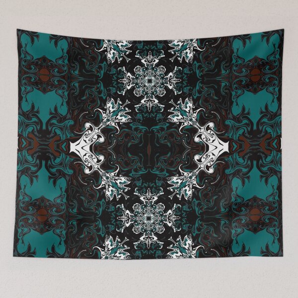 Item preview, Teal and Black Abstract  designed and sold by Zurickdesigns.