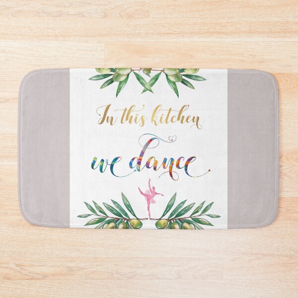 Item preview, Kitchen Art In this Kitchen we dance Quote Hand Lettering Calligraphy Design Watercolor designed and sold by tanabe.
