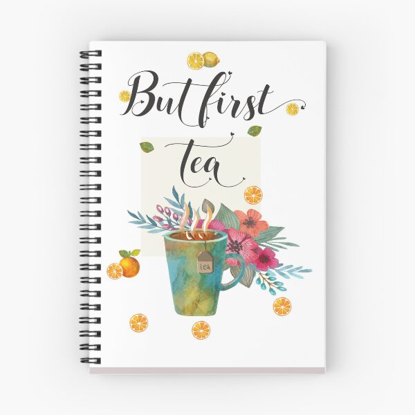Item preview, But first tea Quote Kitchen Art Hand Lettering Calligraphy Cup Design Watercolor designed and sold by tanabe.