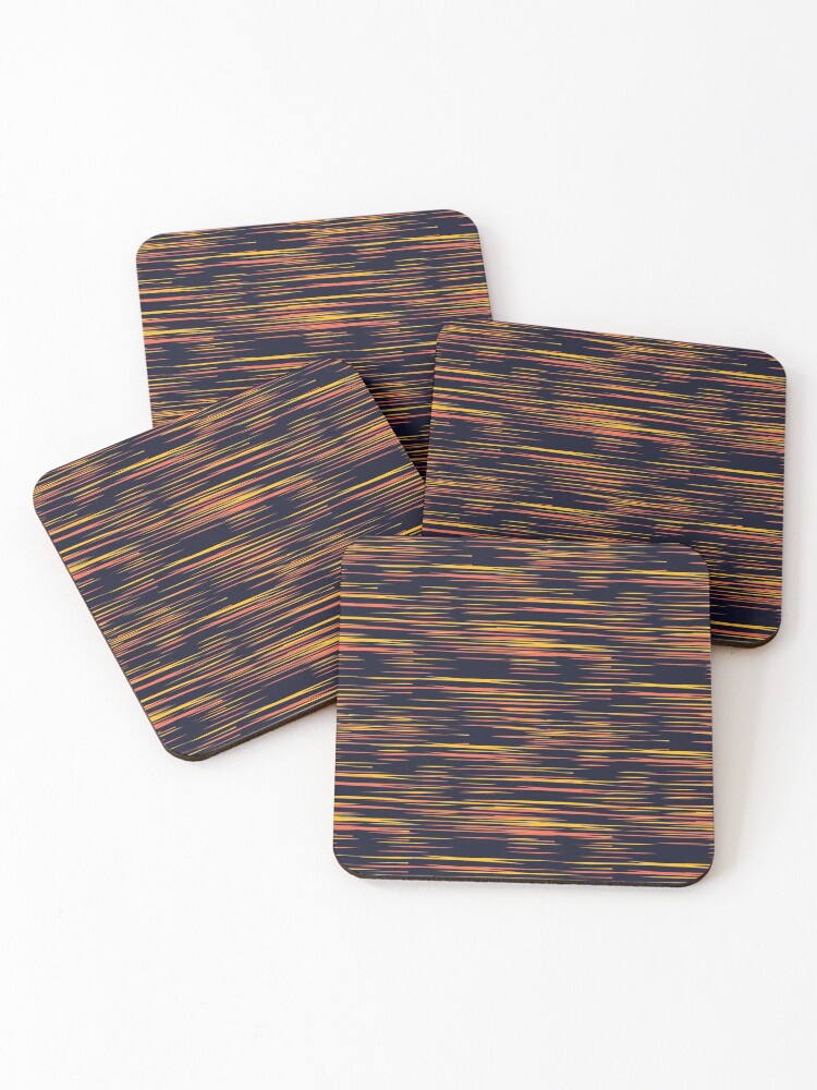 Thumbnail 1 of 5, Coasters (Set of 4), Dark lines - Sunset designed and sold by crdraper.