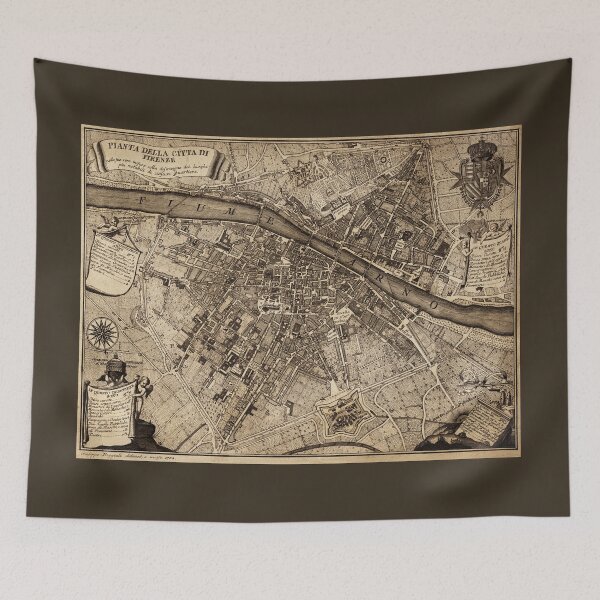Item preview, Vintage map of Florence, Italy (Giuseppe Poggiali, 1784) designed and sold by Vintagenaut.