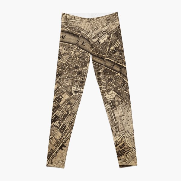 Vintage map of Florence, Italy (Giuseppe Poggiali, 1784) Leggings