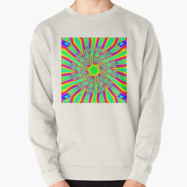 #Decoration, #abstract, #pattern, #rainbow, ornate, shape, textile, color image, textured, retro style, styles Pullover Sweatshirt