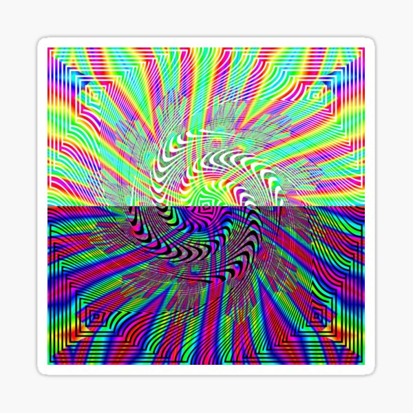 #Abstract, #pattern, #rainbow, #ornate, shape, textile, color image, textured, retro style, styles Sticker
