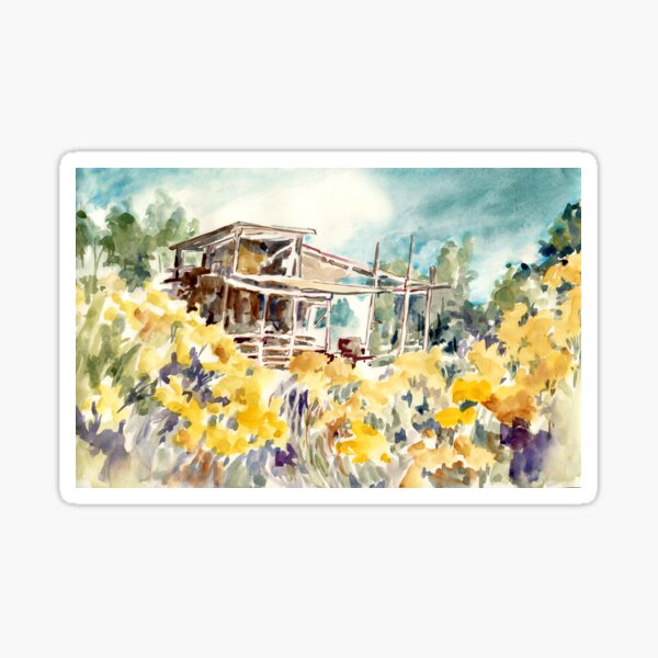 Watercolor Cottage No. 1 Sticker