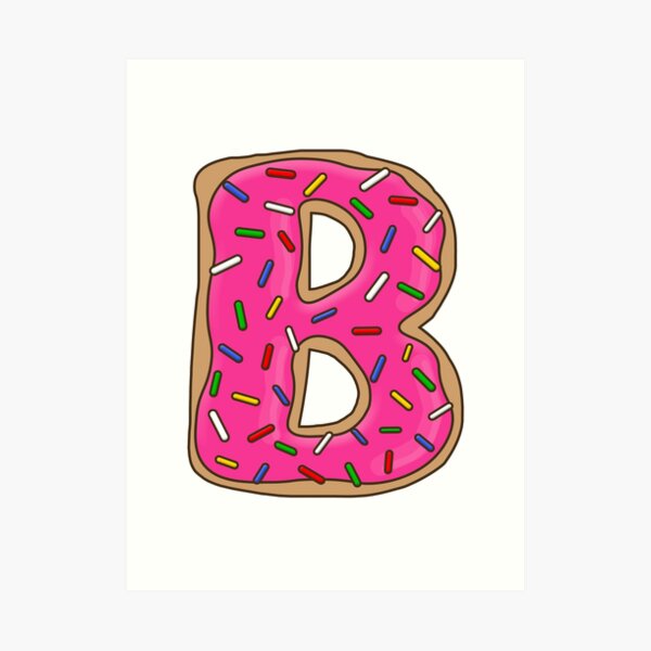 Donut Letter R Art Print for Sale by mynameisliana