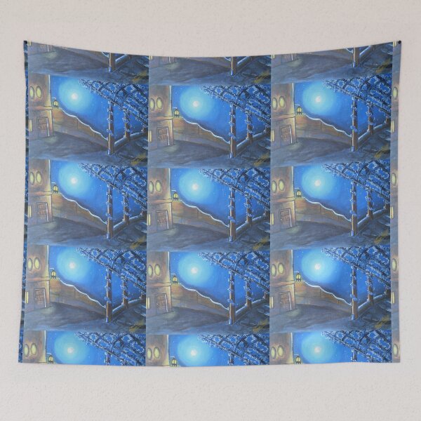 Item preview, Village House compound Moon Light- Bharat designed and sold by Red bubble Artist.
