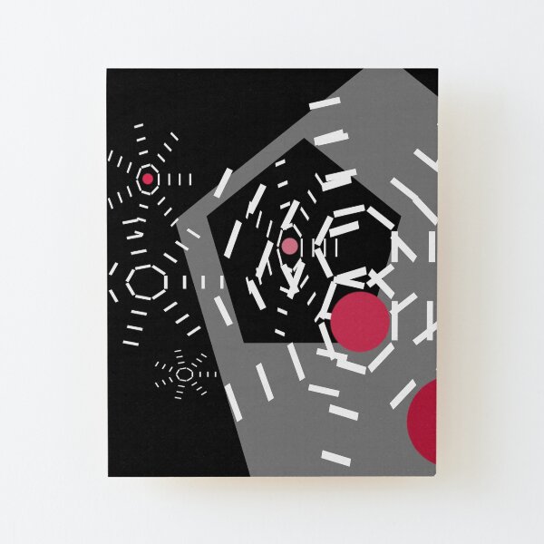 Alarm Bells Geometric Abstraction Print by Jenny Meehan Wood Mounted Print