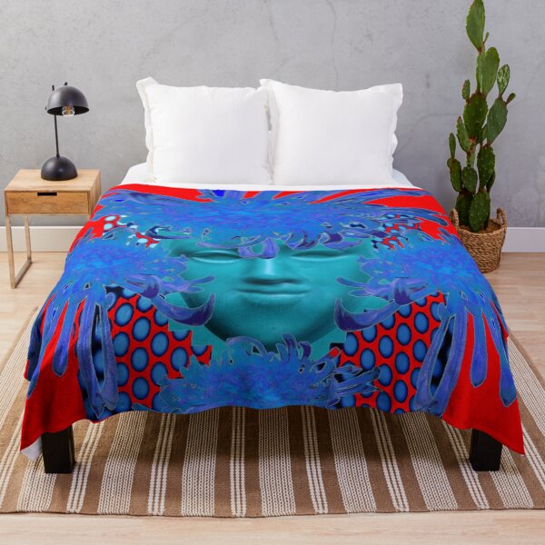 Item preview, BOHEMIAN RED BLUE DECORATIVE ABSTRACT MASQUERADE FACE MASK, designed and sold by sharlesart.