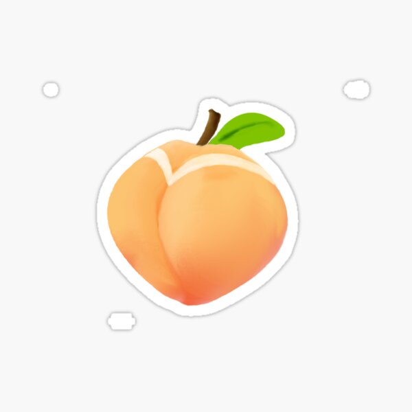 "Summer Thong Tan Line Peach" Sticker by NakedSasquatch Redbubble
