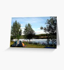 Camping, Ivalo, Lapland, Finland Greeting Card