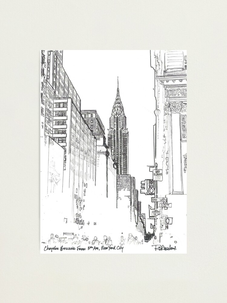 New York City Chrysler Building Street Picture Photographic Print By Rdriccoboni Redbubble
