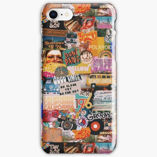 70s vintage vibe collage iPhone Snap Case