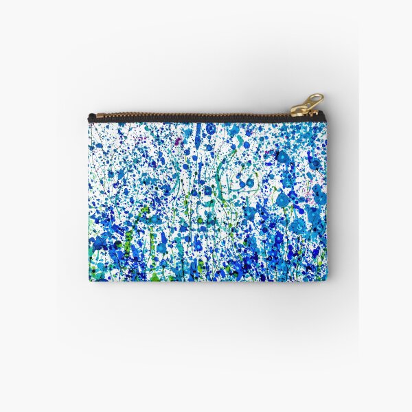 Item preview, In the Heart of Summer: Splattered Blue! Transparent Floral Abstract designed and sold by Rocky Mountain Artistry.
