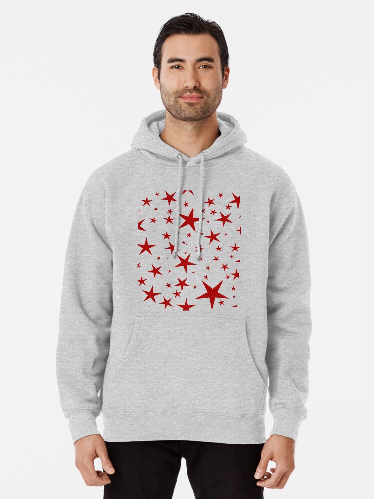 Alternate view of NDVH Stars (red on white) Pullover Hoodie