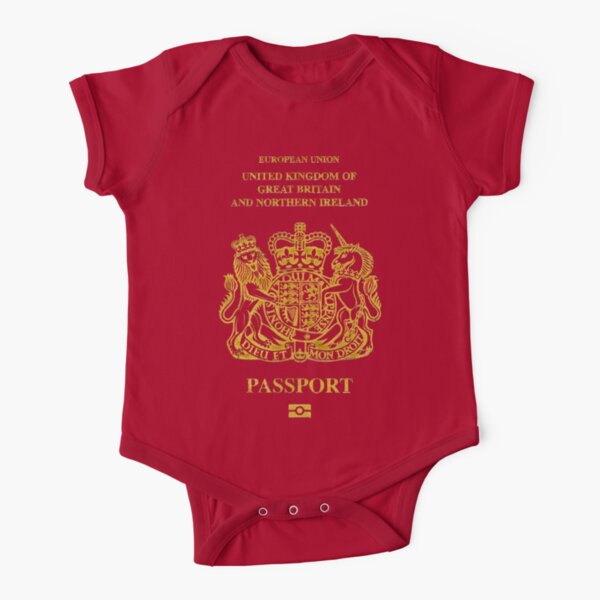 NDVH EU UK Passport Short Sleeve Baby One-Piece
