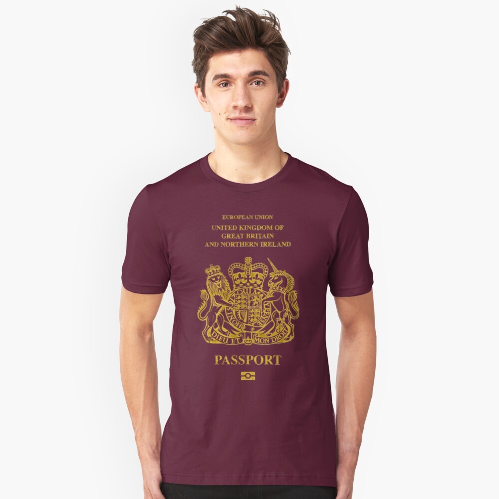 NDVH EU UK Passport Slim Fit T-Shirt