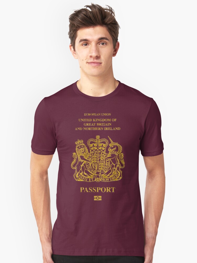 Alternate view of NDVH EU UK Passport Slim Fit T-Shirt