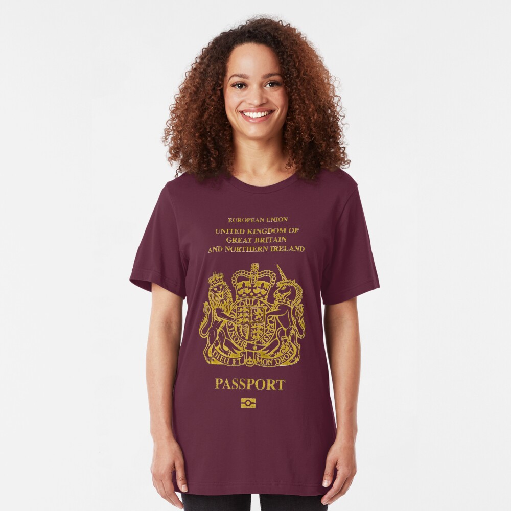 NDVH EU UK Passport Slim Fit T-Shirt