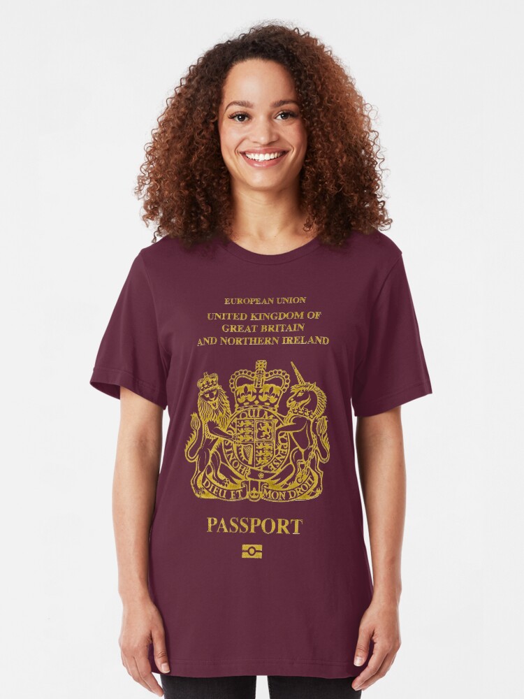 Alternate view of NDVH EU UK Passport Slim Fit T-Shirt