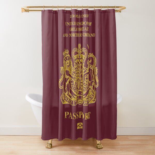NDVH EU UK Passport Shower Curtain