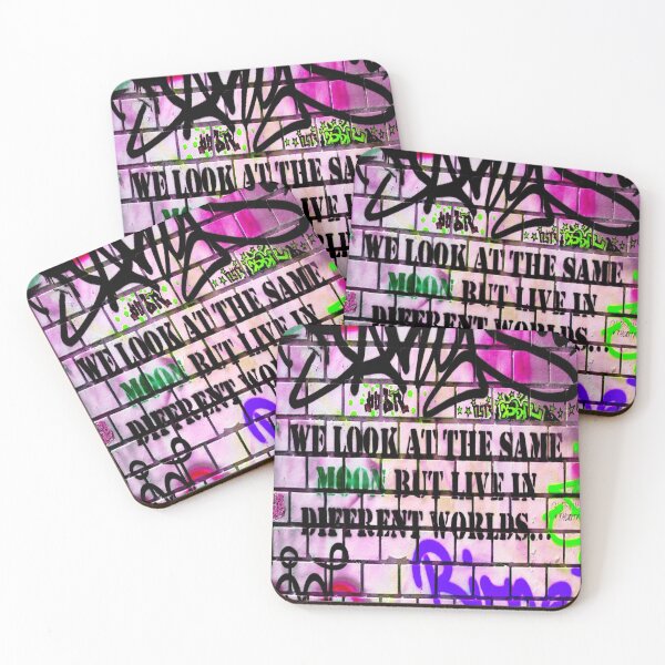 Item preview, Same Moon Different Worlds Colorful Graffiti  designed and sold by mwagie.